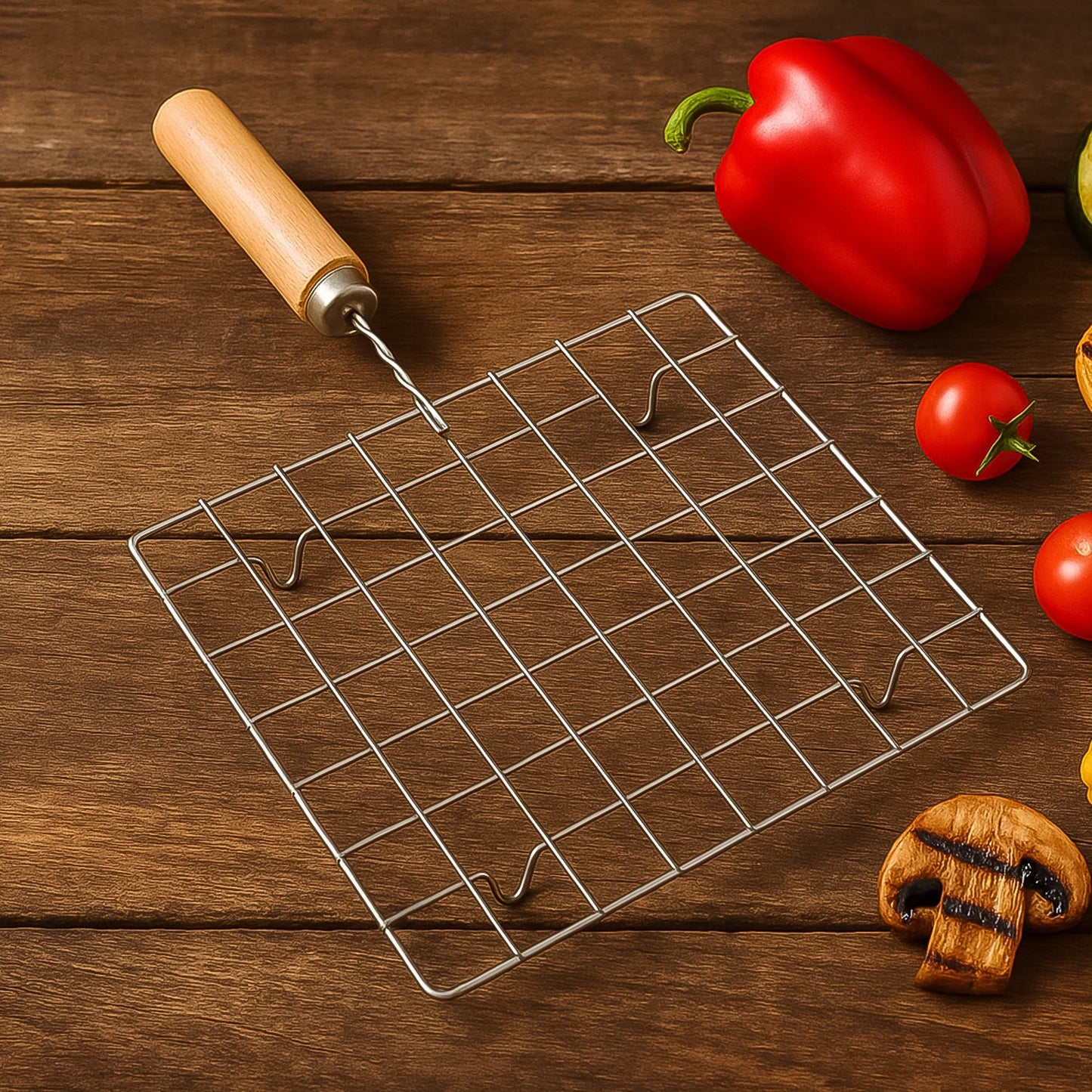 Stainless Steel Square Papad Jali