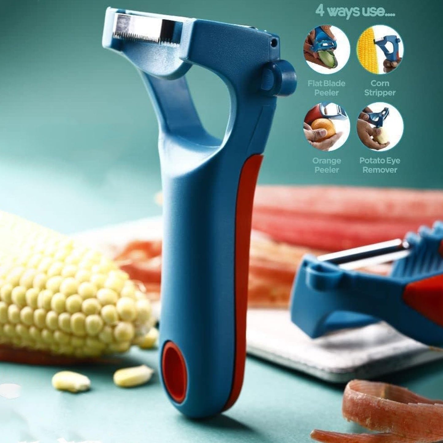 4-in-1 Multi-Functional Vegetable & Fruit Peeler (1 Pc)