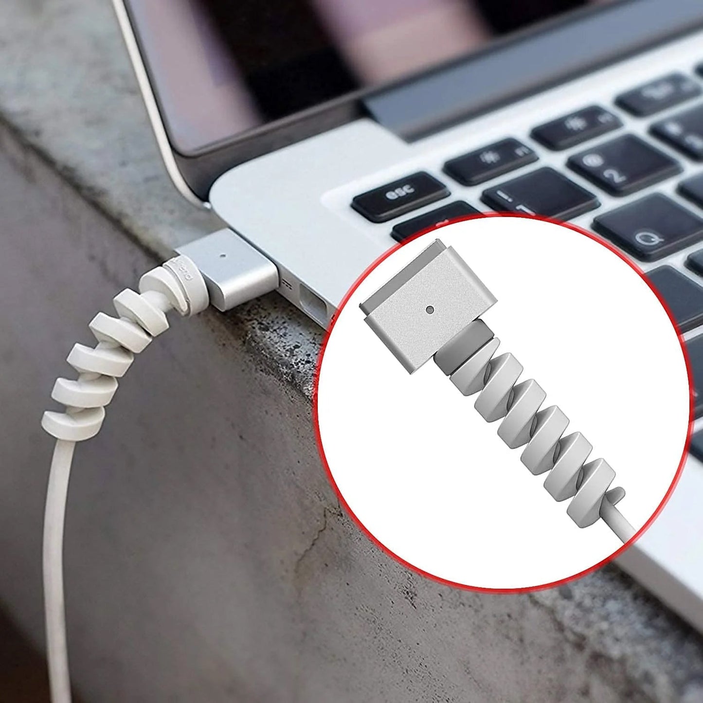 Spiral Charger Cable Protector Data Cable Saver Charging Cords Protective for All Universal Cable Cover (Pack of 10)
