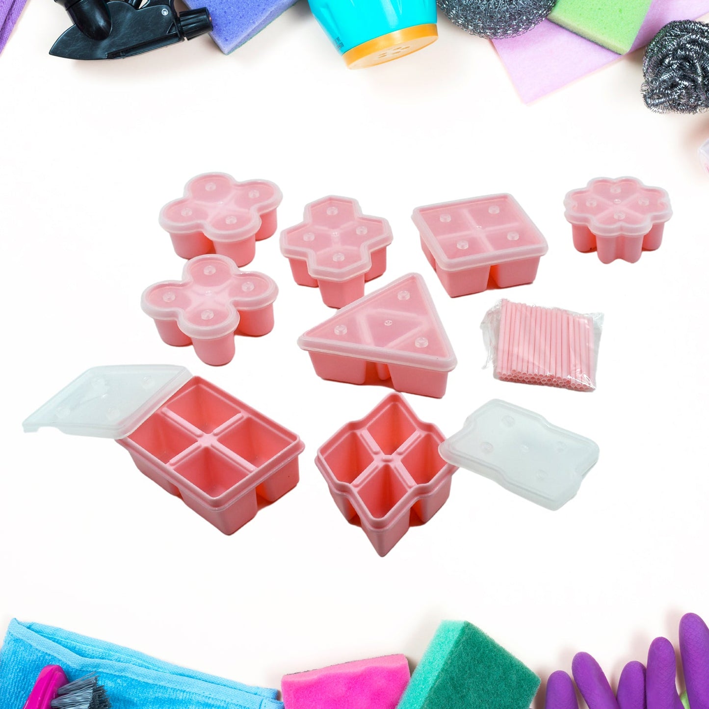Multi Design Ice Mold Set Multi Shaped Ice Mold Bpa Free Mold Ice Mold, Ice Maker Fun for Kids and Adults (8 Pcs Set)