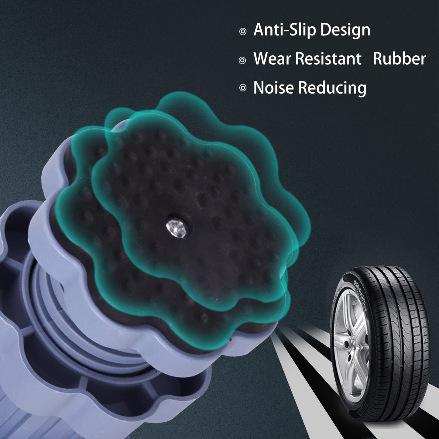 Washing machine support, anti vibration washing machine support adjustable washer anti vibrasion pads, washer & dryer pedestals, Washing Machine Accessory Anti- Skid Pad PVC Lifting Pad Non-Slip ( 1 Pc )