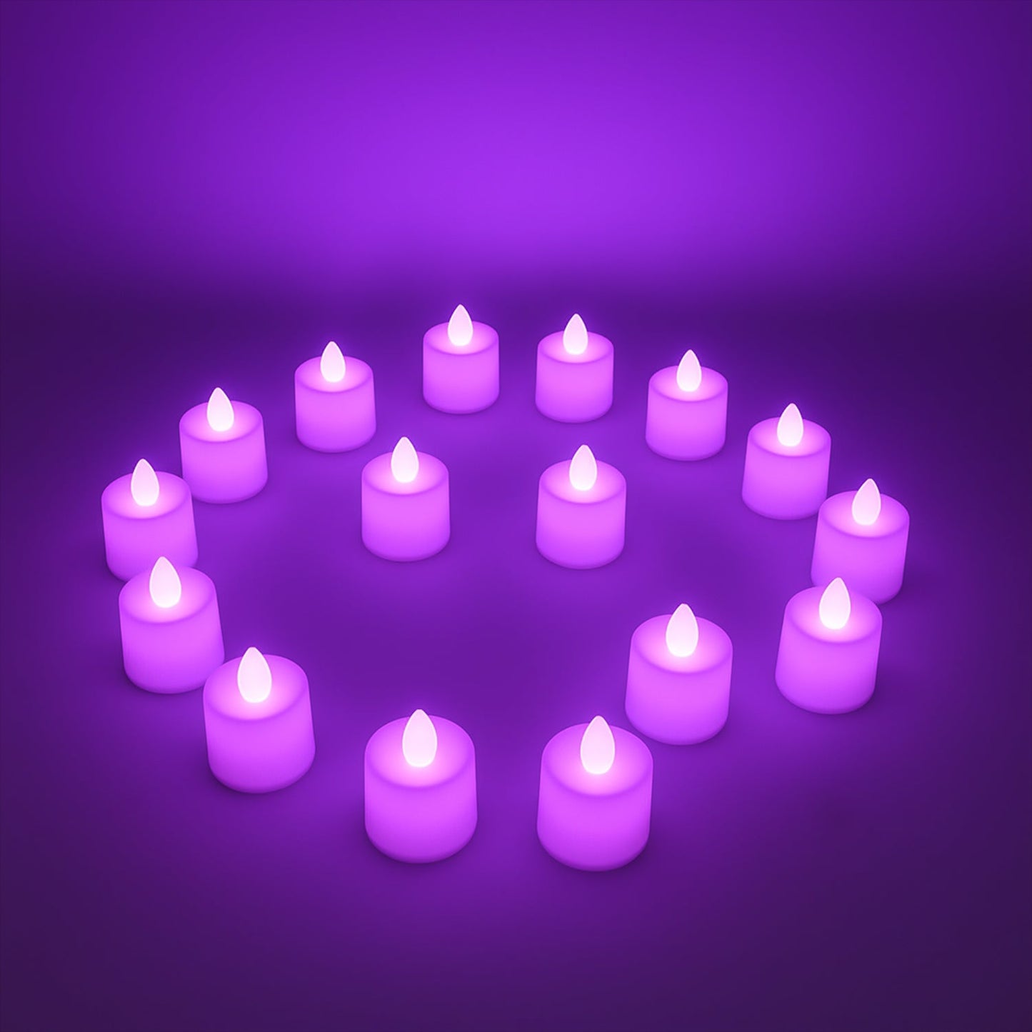 Flameless LED Tealights, Smokeless Plastic Decorative Candles - Led Tea Light Candle For Home Decoration (Pack Of 24)