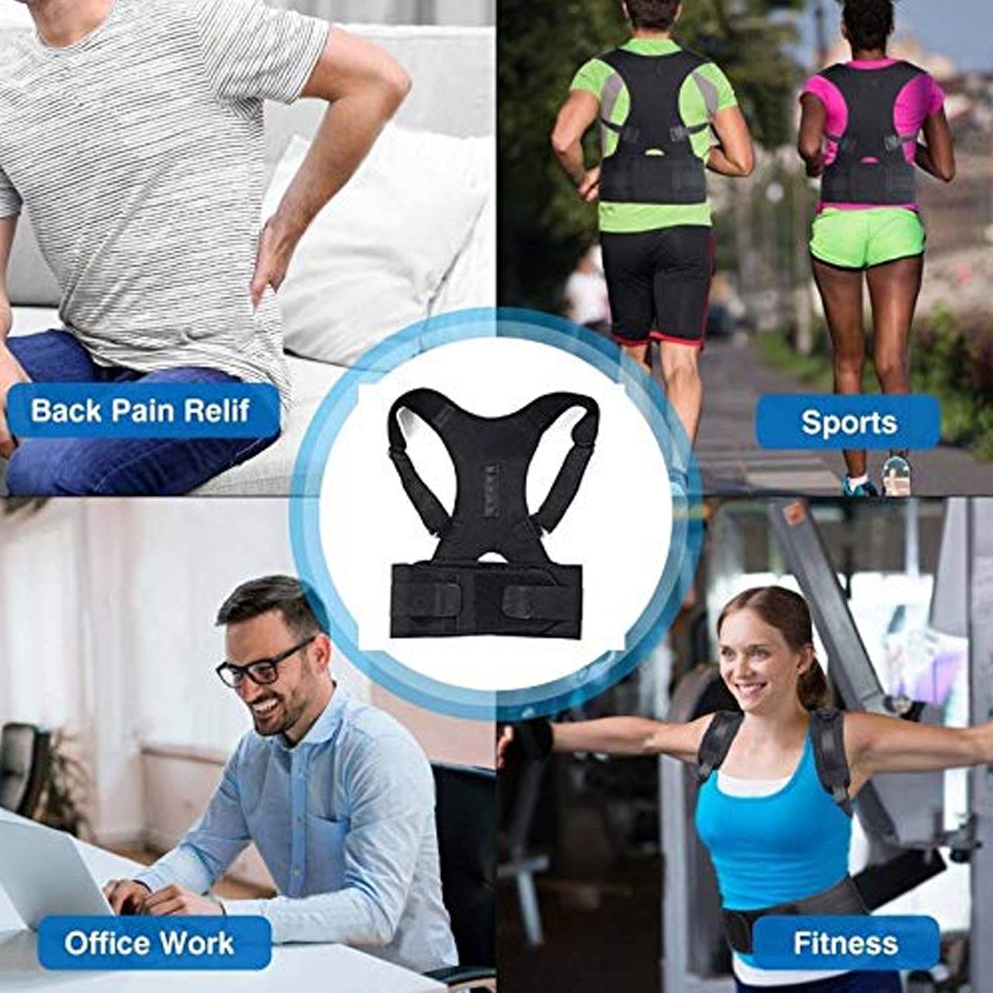 Adjustable Magnetic Power Back Support Correction Belt (1 Pc / XL)