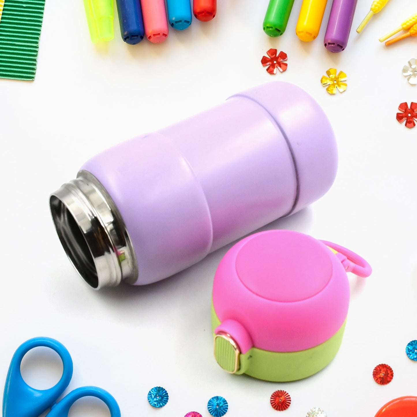 Duck Stainless Steel Water Bottle (1 Pc / Mix Design)