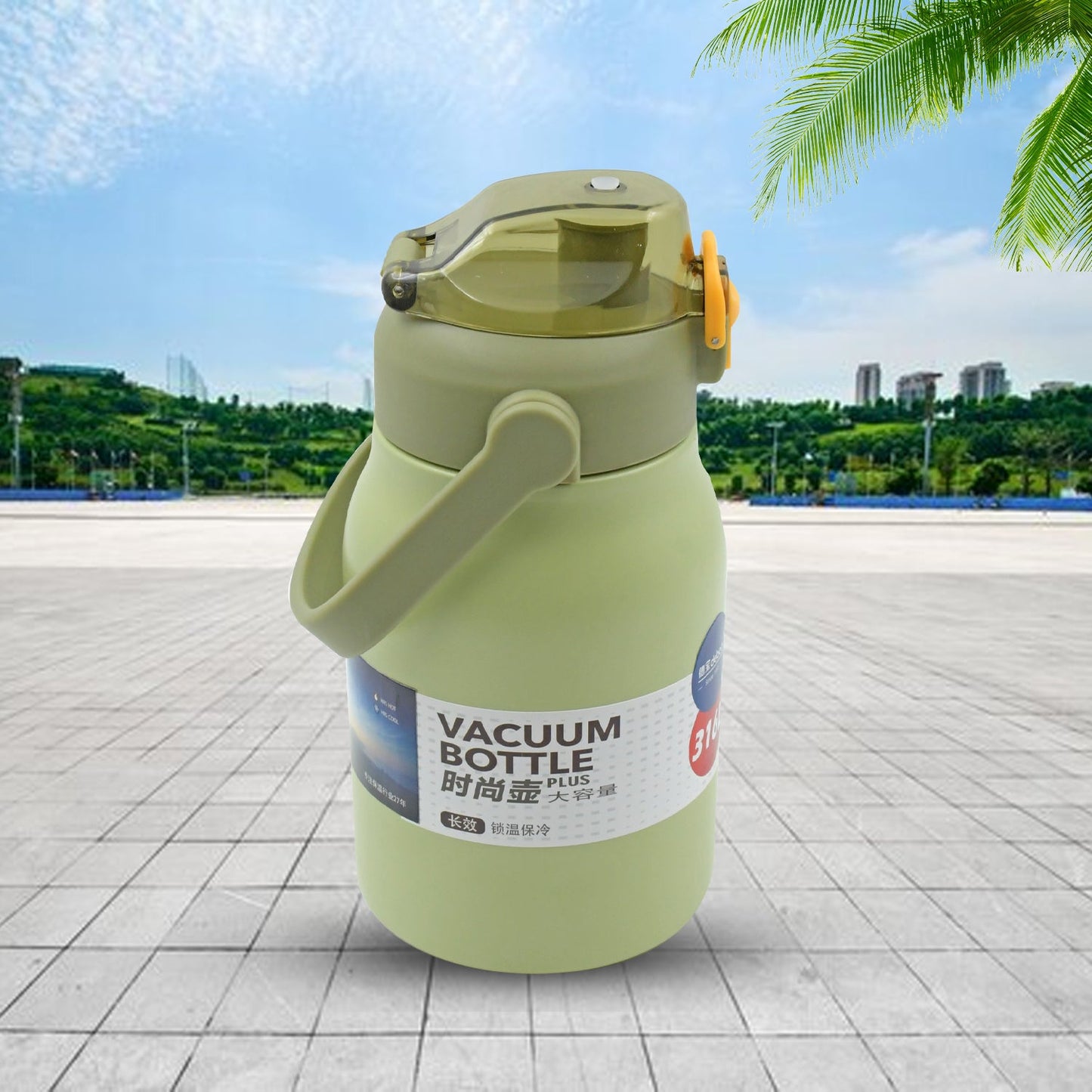 Premium Stainless Steel Vacuum Insulated Bottle Water Flask Vacuum Hot Cold For Kids / Travelling Water Bottle for Kids with Straw, Thermos For office / Gym /School (1000 ML)