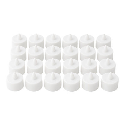 Flameless LED Tealights, Smokeless Plastic Decorative Candles - Led Tea Light Candle For Home Decoration (Pack Of 24)