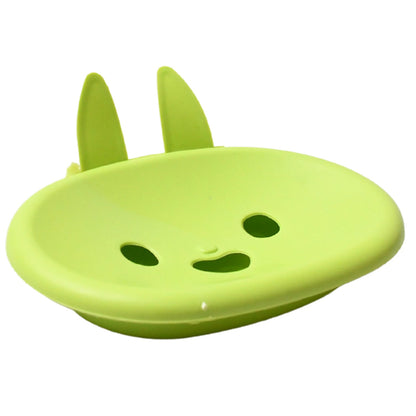 Soap Box Drain soap Box Cute Rabbit Shape Double soap Bowl Box Plastic Rack Storage Rack Bathroom Toilet Storage Box ,Sabudani