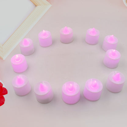 Smokeless plastic pink LED tealights for festival