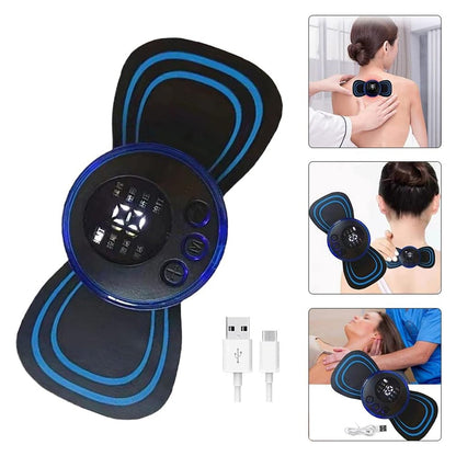 6204 Portable USB Neck Massager Electric Neck Massager Automatic Massage Enhancer Mini Cervical Massager EMS Lymphatic Drainage Massage with Cable