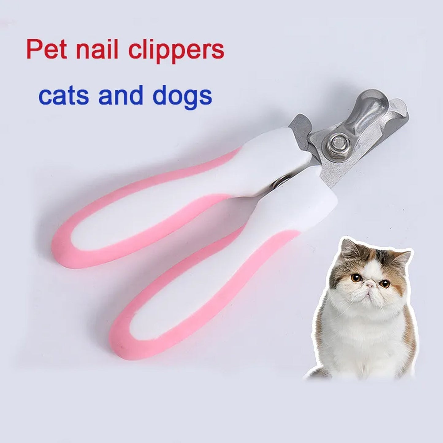 1312 Pet Nail Clipper Set, Cat Dog Stainless Steel Nail Clippers, Teddy Golden Retriever Trimming Beauty Pet Nails Cutting Tool Non‑Slip Lightweight for Birds for Dogs for Puppies for Kittens