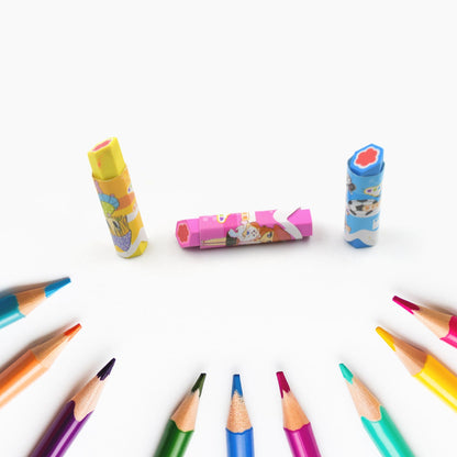 4115 Lipstick Style Rubber Eraser for Return Gift, Lipstick Shape Non-Toxic Eraser for Kids, 3D Stationary for Birthday Return Gift (3 Pc Set)