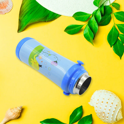 8310 Stainless Steel Vacuum Flask Insulated Water Bottle Specially Designed Push Button Sipper Water Bottle with Soft Straw and Neck Strap, For Sports And Travel , STAINLESS STEEL SPORTS WATER BOTTLES, STEEL FRIDGE BOTTLE FOR OFFICE/GYM/SCHOOL (500ML)