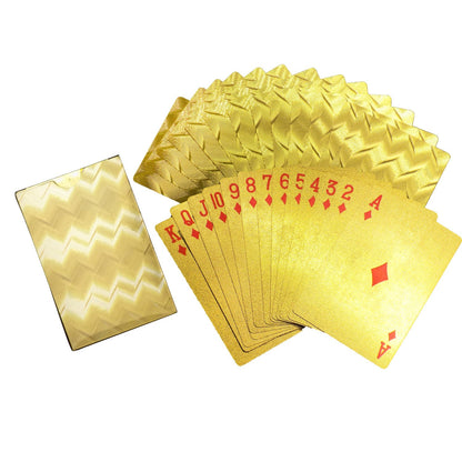0523 Gold Plated Poker Playing Cards (Golden)