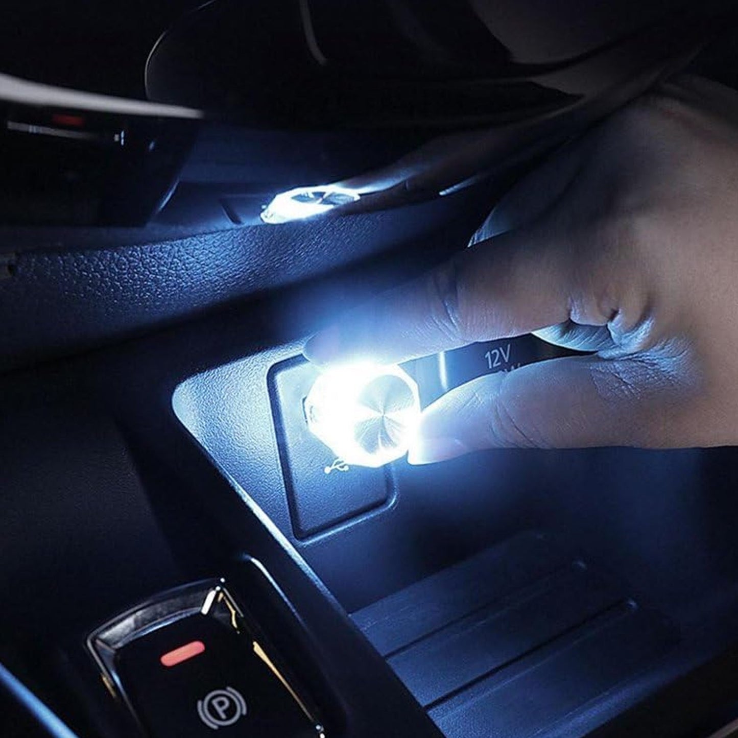6819  Mix Color Diamond Shape Car Mini USB LED Environmental Lights for Car and Home Decoration Led Light, Mini USB LED Night Lights Car Interior Atmosphere Lamp Car light(white-Color)