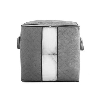6262 Storage bag with Zipper and Space Saver Comforter bag, Pillow, Quilt, Bedding, Clothes, Blanket Storage Organizer Bag with Large Clear Window and Carry Handles for Closet.