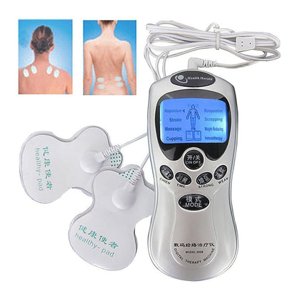 6728  Multifunctional Massager, Acupuncture Machine Electric Digital Therapy neck back electronic pulse full body massager Therapy Pulse Muscle Relax Massager & Meridian, 2 Electrode Pads,  health care equipment, Massager Set (Adapter Not Included)