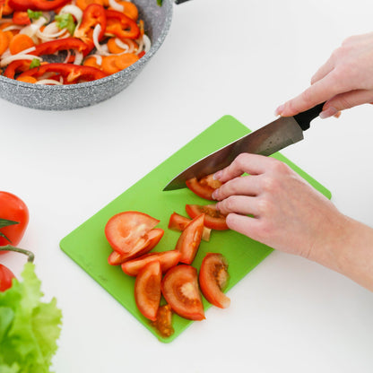 5813  Premium Plastic Chopping Board & Steel Knife Vegetable Chopping Board With Knife  Cutting Board for Kitchen Chopper Fruit and Vegetable Cutter Chopper Plastic (3 Pc Set)