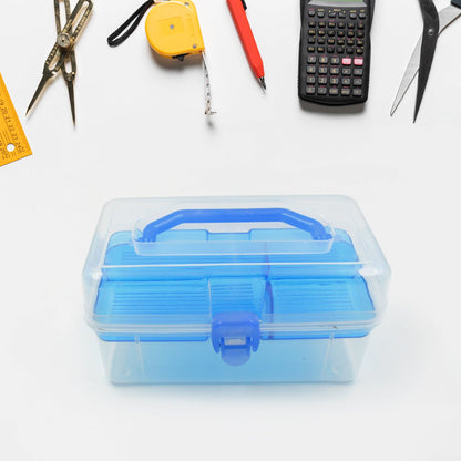 4150 Plastic Art Storage Box Painting Supplies Multipurpose Case Meidum Size with Handle for Artists Students Medine Tools Cosmetics Fishing Supplies, for Artists Students
