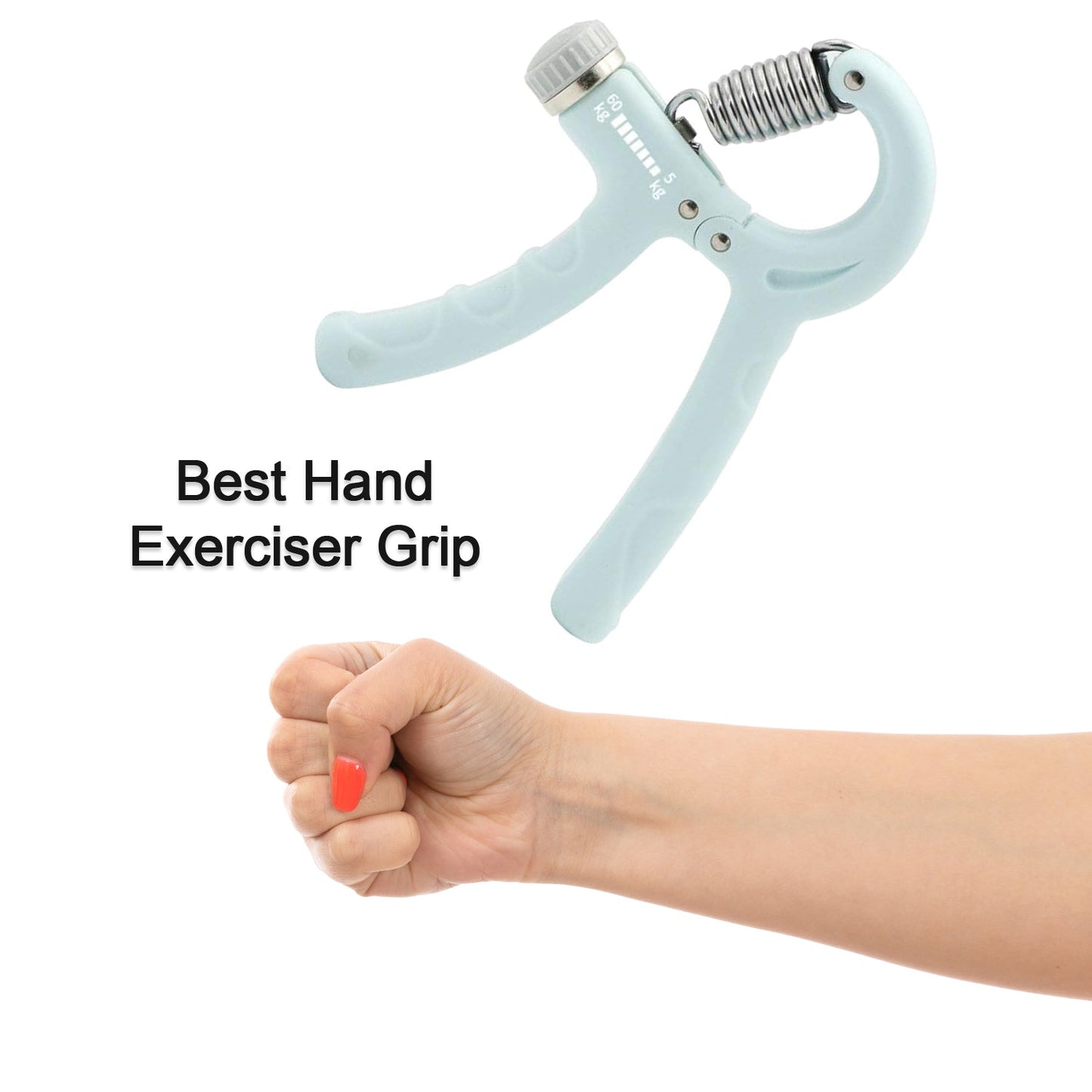 Gym Fitness Hand Grip Men Adjustable Finger Heavy Exerciser Strength for Muscle Recovery Hand Gripper Trainer strengthener (1 Pc)