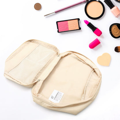 7938 Travel Wash Bag Multi-Functional Waterproof Cosmetic Storage Bag Handheld Foldable Hook Cosmetic Bag with Zipper Closure Handbag Portable Classification Bags(1 Pc Mix Design)
