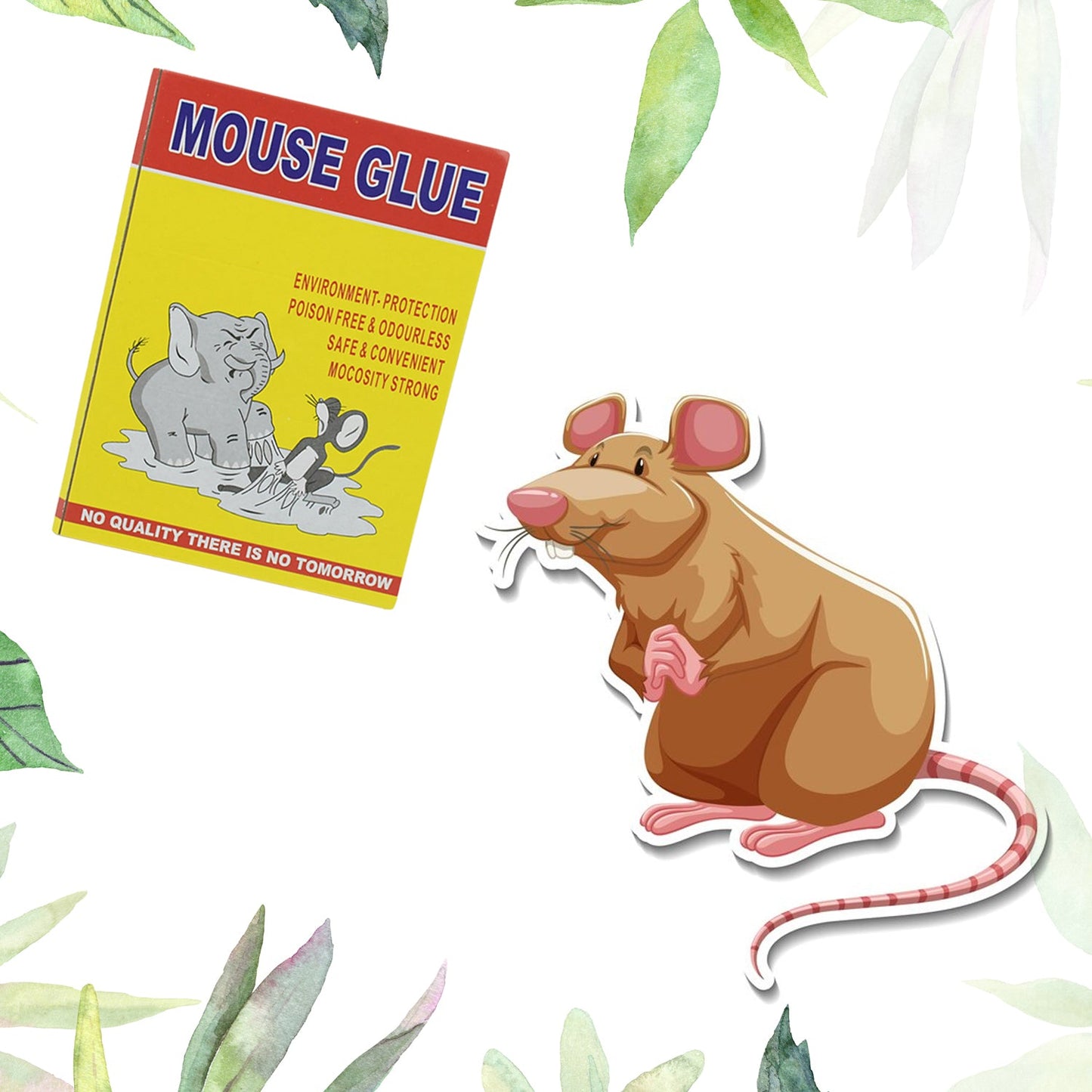 1210 Mouse Trap Glue Pad, No Smell, Non-Poisonous, Easy to Use, Easily Disposable, Adhesive Sticky Glue Pad, Non Toxic, Rat Terminator for Home, Office, Godown