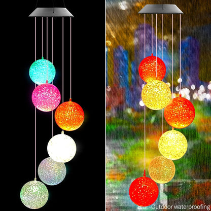 8317 Solar Crystal Ball Color Changing Solar Powered LED Hanging Light for Patio Yard Garden Home Outdoor Night Decor, Gifts