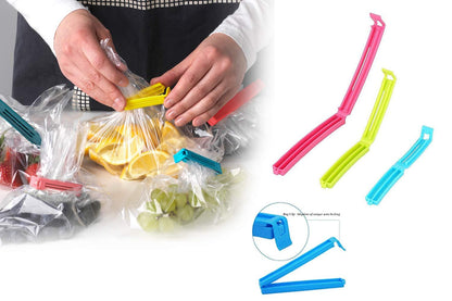0105 Plastic Snack Bag Clip Sealer Set (18 Pcs, Multicolour)