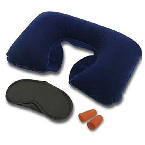 505 -3-in-1 Air Travel Kit with Pillow, Ear Buds & Eye Mask Aarvi Enterprise WITH BZ LOGO