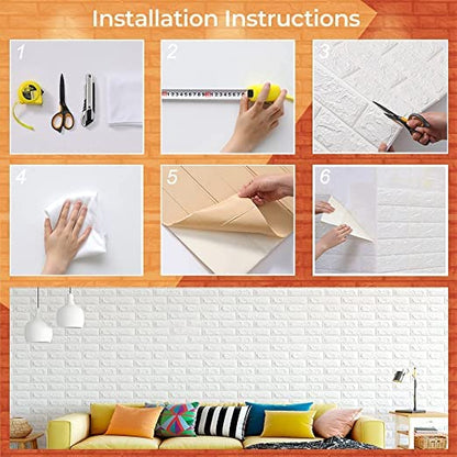 9299 Design Wallpaper 3D Foam Wallpaper Sticker Panels I Ceiling Wallpaper For Living Room Bedroom I Furniture, Door I Foam Tiles (Size - 73x70 cm)