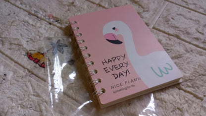 7988 Cute Flamingo Journal Diary, Notebook for Women Men Memo Notepad Sketchbook with Durable Hardcover & 50 Pages Writing Journal for Journaling Notes Study School Work Boys Grils, Stationery (143x105MM)