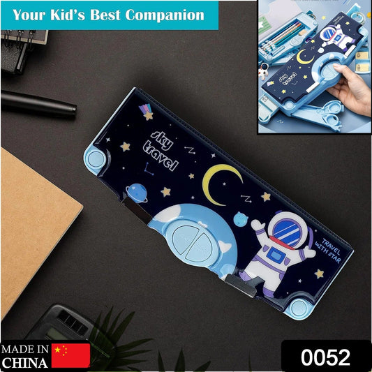 0052 Multifunctional Pencil Box for Kids, Space Pencil Box For Boys, Kids Pencil Box for Boys & Girls, Magnetic Pencil Box for Boys, Pop up Pencil Box, Space Theme Return Gifts for Kids (Space Pencil Box)