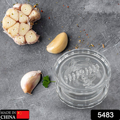 5483 Multi-use Transparent Garlic Press Cutter Mincer Grinder Crusher, Manual Plastic Garlic Press Peeler Crusher Masher Twist Kitchen Useful Tool Garlic Room Kitchen Tool